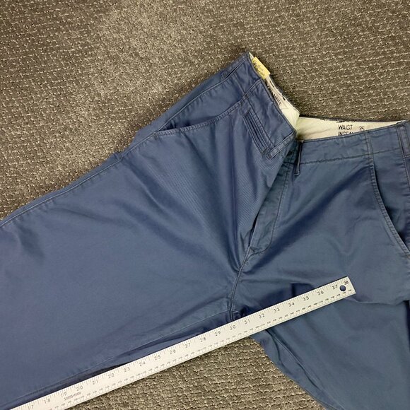 Wallace & Barnes Officer's Chino Pants Men's 35 x 32 Fit 36x30 Blue Field Cotton - Picture 15 of 16